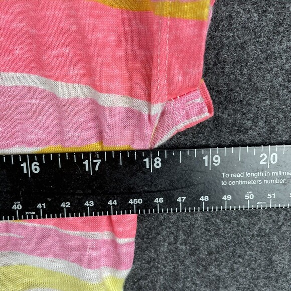 Lilly Pulitzer Women's Pink Stripped Duval Notch Neckline Linen Top Size XSmall - Picture 6 of 7